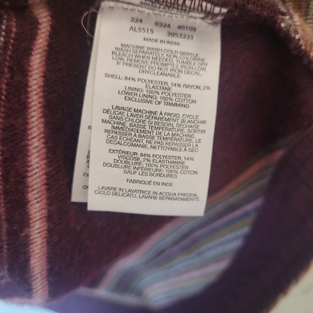 Columbia Calico Basin Women's XXL Burgundy Stripe Shirt Jacket Shacket READ - Picture 6 of 13